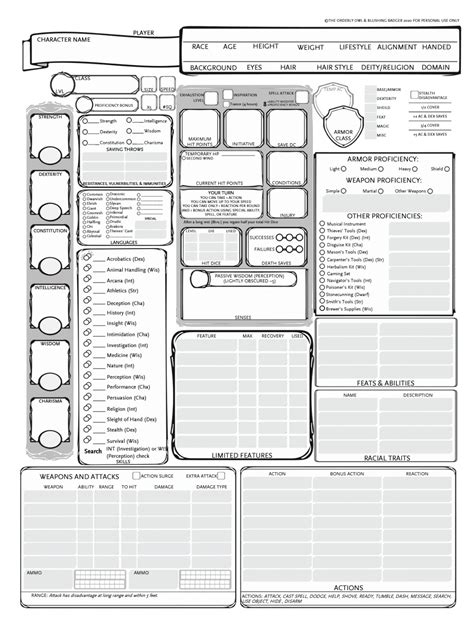 2024 D&D Character Sheets Available to Download .